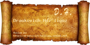 Draskovich Héliosz névjegykártya